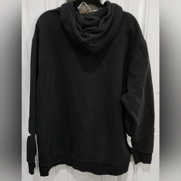 Puma black & white Rebel stripe sleeves hoodie pullover men's size 3XLT - Picture 7 of 11